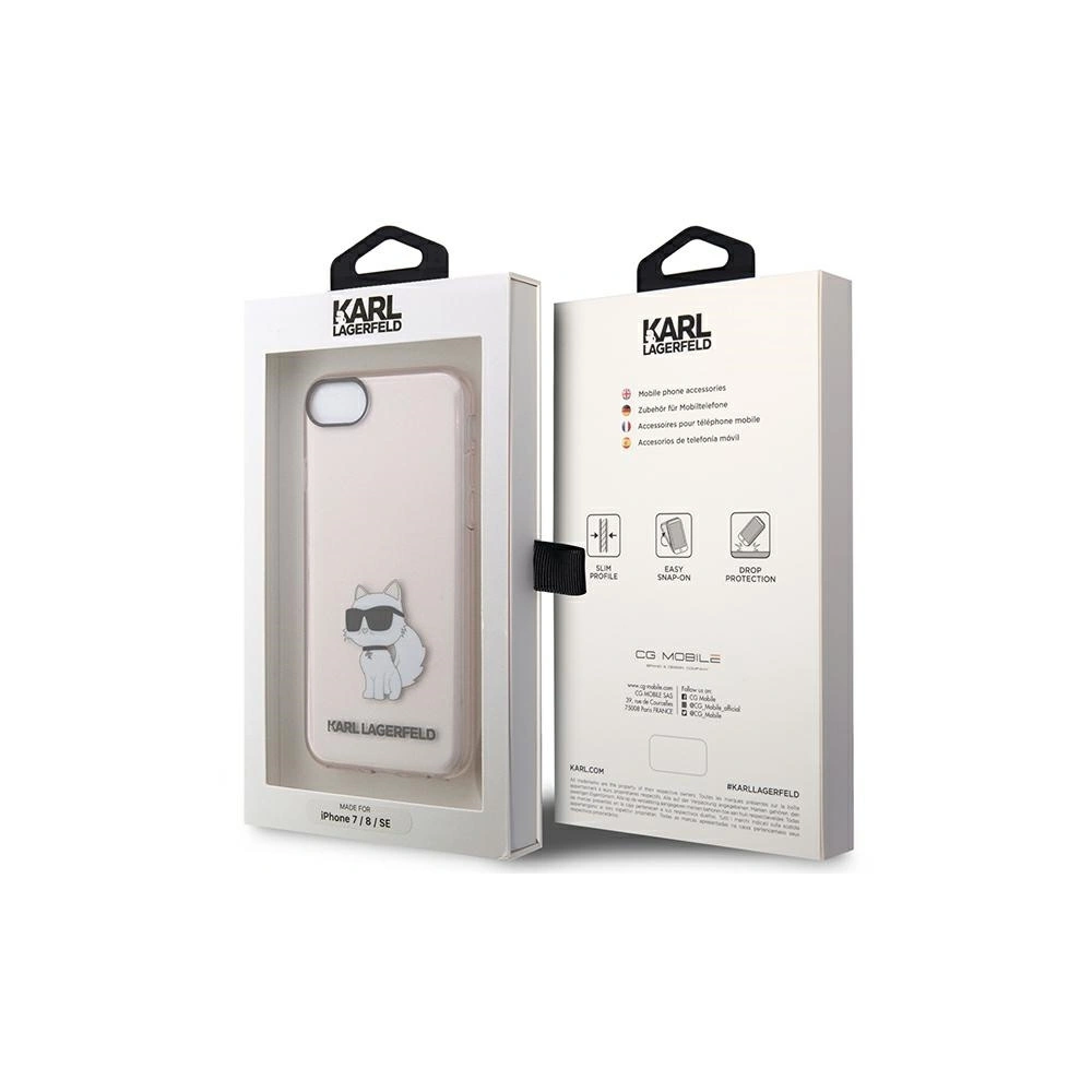 Etui Karl Lagerfeld KLHCI8HNCHTCP Apple iPhone SE 2022/SE 2020/8/7 różowy/pink hardcase Ikonik Choupette