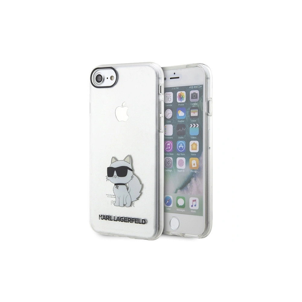 Etui Karl Lagerfeld KLHCI8HNCHTCT Apple iPhone SE 2022/SE 2020/8/7 transparent hardcase Ikonik Choupette