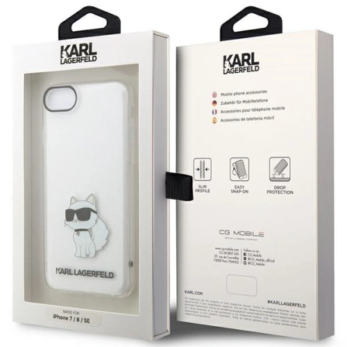 Kup Etui Karl Lagerfeld KLHCI8HNCHTCT Apple iPhone SE 2022/SE 2020/8/7 carcasă transparentă de tip hardcase Ikonik Choupette - KLD1520 - {ean13} - Sklep Home Screen