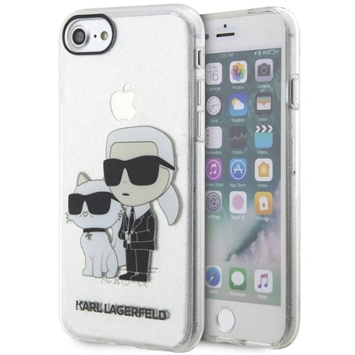 Buy Karl Lagerfeld KLHCI8HNKCTGT Apple iPhone SE 2022/SE 2020/8/7 transparent hardcase Gliter Karl&Choupette - KLD1521 - {ean13} - Home Screen Store Europe