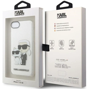 Kup Karl Lagerfeld Apple Case KLHCI8HNKCTGT iPhone SE 2022/SE 2020/8/7 transparentes Hartschalenetui Gliter Karl&Choupette - KLD1521 - {ean13} - Sklep Home Screen