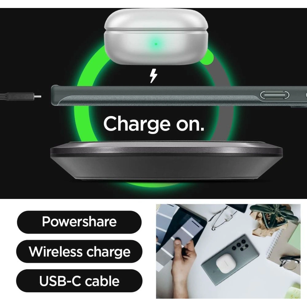 Etui Spigen Thin Fit Samsung Galaxy S23 Ultra Abyss Green