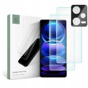 Kup Szkło hartowane + na obiektywy aparatu Tech-Protect Supreme Set Xiaomi Redmi Note 12 Pro/12 Pro+ Plus Clear [2+1 PACK] - THP1831 - {ean13} - Sklep Home Screen