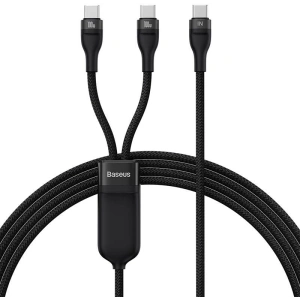 Kábel Baseus Flash Series 2in1 USB-C/USB-C 100W 1.5m (fekete)