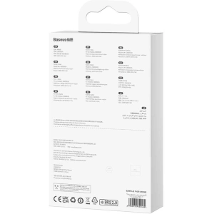 Kábel Baseus Flash Series 2in1 USB-C/USB-C 100W 1.5m (fekete)