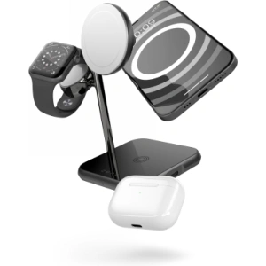 Kup Ładowarka bezprzewodowa ZENS Aluminium 4w1 MagSafe + Apple Watch + USB-C (black) - ZENS10 - {ean13} - Sklep Home Screen
