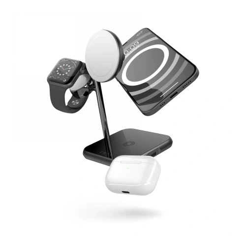 Kup Încărcător wireless ZENS Aluminium 4w1 MagSafe + Apple Watch + USB-C (negru) - ZENS10 - {ean13} - Sklep Home Screen