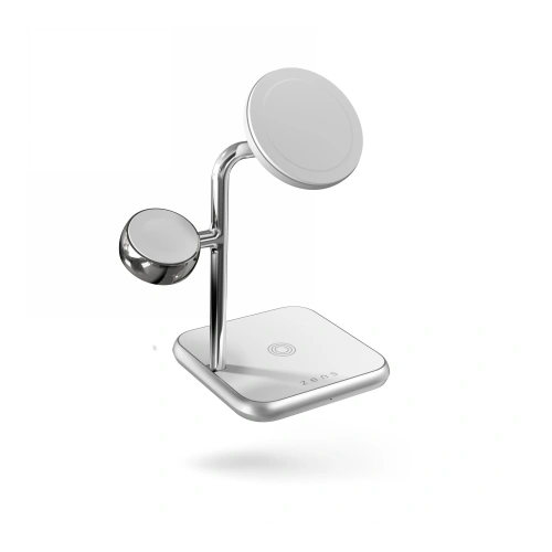 Kup Încărcător wireless ZENS Aluminium 4w1 MagSafe + Apple Watch + USB-C (alb) - ZENS11 - {ean13} - Sklep Home Screen