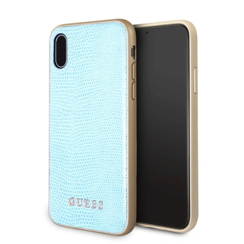 Kup Etui Guess GUHCPXPYLBL Apple iPhone XS/X albastru/python - GUE2430 - {ean13} - Sklep Home Screen