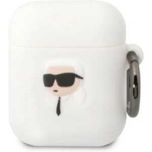 Kup Etui Karl Lagerfeld KLA2RUNIKH Apple AirPods 2/1 alb/alb Silicone Karl Head 3D - KLD1522 - {ean13} - Sklep Home Screen