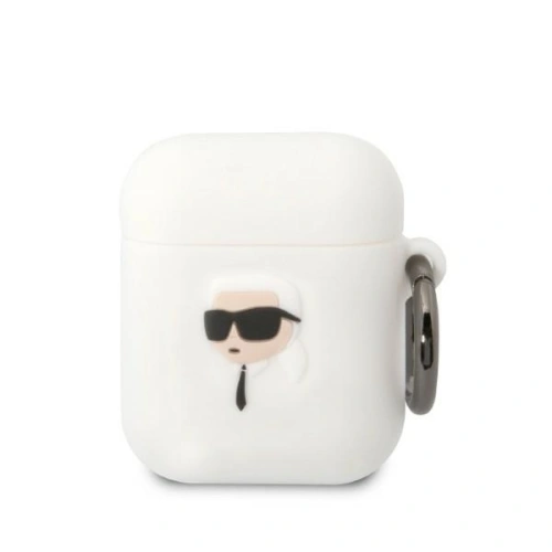 Kup Etui Karl Lagerfeld KLA2RUNIKH Apple AirPods 2/1 bílý/white silikon Karl Head 3D - KLD1522 - {ean13} - Sklep Home Screen