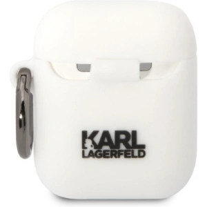 Kup Etui Karl Lagerfeld KLA2RUNIKH Apple AirPods 2/1 alb/alb Silicone Karl Head 3D - KLD1522 - {ean13} - Sklep Home Screen
