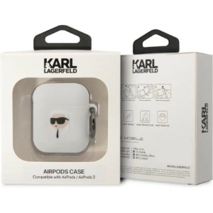 Kup Etui Karl Lagerfeld KLA2RUNIKH Apple AirPods 2/1 biały/white Silicone Karl Head 3D - KLD1522 - {ean13} - Sklep Home Screen