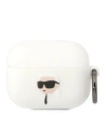 Etui Karl Lagerfeld KLAPRUNIKH Apple AirPods Pro biały/white Silicone Karl Head 3D