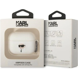 Buy Karl Lagerfeld KLAPRUNIKH Apple AirPods Pro white Silicone Karl Head 3D - KLD1523 - {ean13} - Home Screen Store Europe
