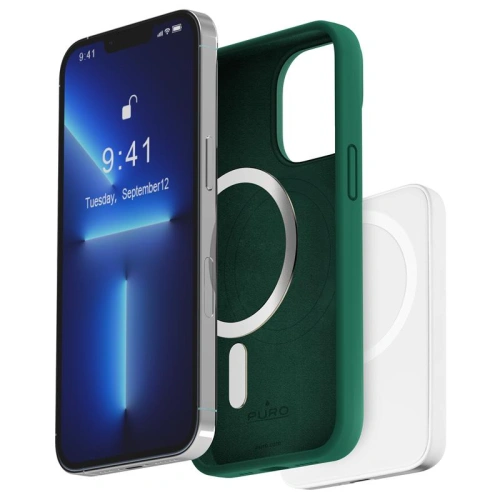 Kup Apple PURO ICON MAG MagSafe Tasche iPhone 14 Pro (Dunkelgrün) - PUR639 - {ean13} - Sklep Home Screen