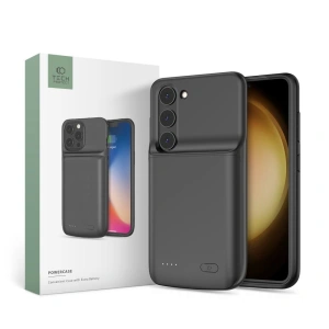 Tech-Protect Samsung Tasche Powercase 4800mah Galaxy S23+ Plus Schwarz