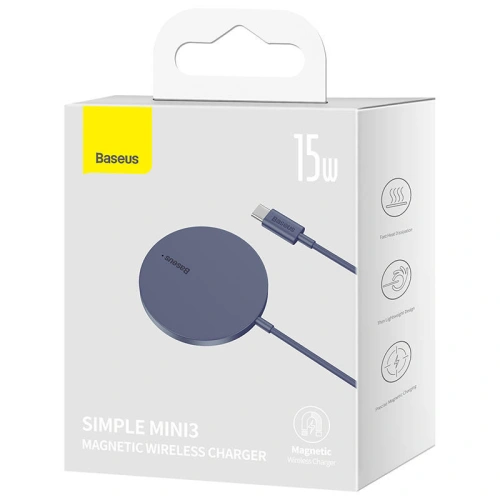 Kup Vezeték nélküli mágneses töltő Baseus Simple Mini3 15W (lila) - BSU3986 - {ean13} - Sklep Home Screen