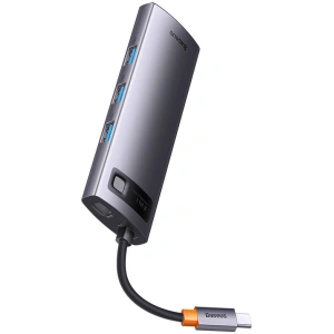 Kup Hub 8w1 Baseus StarJoy Metal Glam Series, USB-C la HDMI + 3 x USB 3.0 + USB-C PD + RJ45 + SD/TF - BSU3989 - {ean13} - Sklep Home Screen