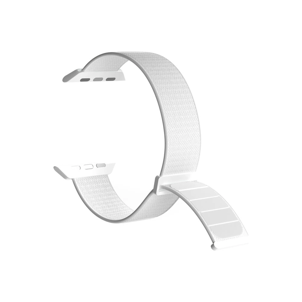 Pasek PURO Nylon Sport Apple Watch 4/5/6/7/SE/8/9/10 40/41/42mm (Biały)