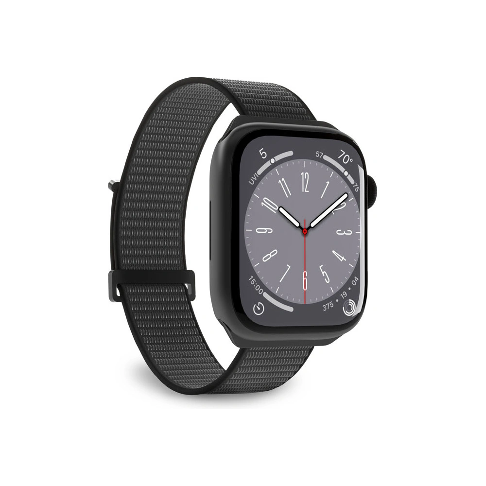 Pasek PURO Nylon Sport Apple Watch 4/5/6/7/SE/8/9/Ultra 44/45/49mm (Czarny)