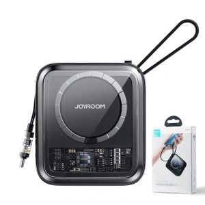 Powerbank Joyroom JR-L006 Icy Series 10000mAh 22.5W ładowanie bezprzewodowe + kabel USB-C czarny