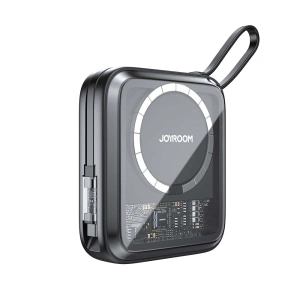 Powerbank Joyroom JR-L006 Icy Series 10000mAh 22.5W ładowanie bezprzewodowe + kabel USB-C czarny