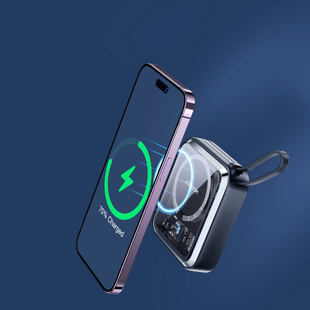 Powerbank Joyroom JR-L006 Icy Series 10000mAh 22.5W ładowanie bezprzewodowe + kabel USB-C czarny