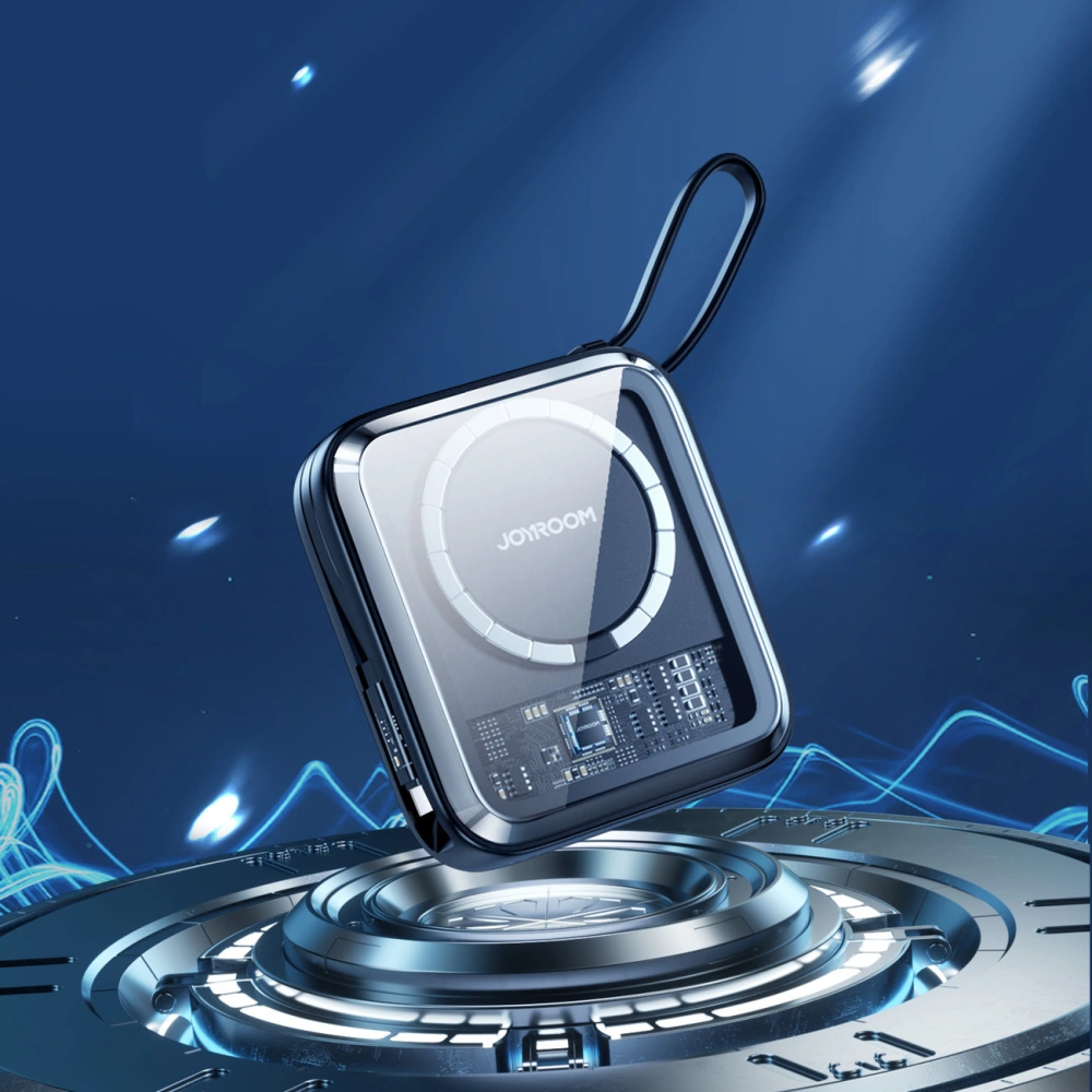 Powerbank Joyroom JR-L006 Icy Series 10000mAh 22.5W ładowanie bezprzewodowe + kabel USB-C czarny