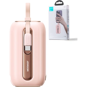 Powerbank Joyroom JR-L012 Colorful Series 10000mAh 22.5W + 2 kable USB-C + Lightning różowy