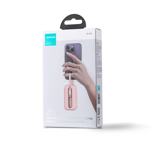 Kup Powerbank Joyroom JR-L012 Colorful Series 10000mAh 22.5W + 2 kabely USB-C + Lightning růžový - JYR601 - {ean13} - Sklep Home Screen