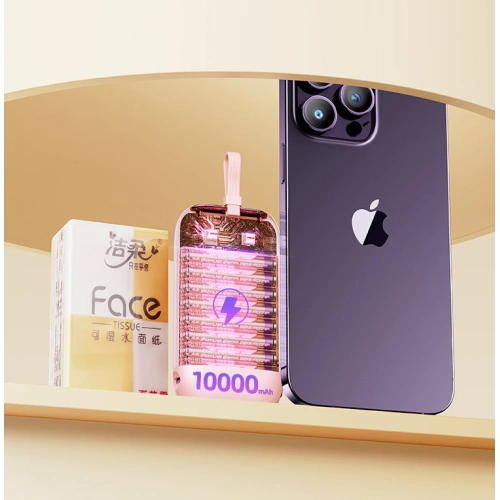 Kup Powerbank Joyroom JR-L012 Colorful Series 10000mAh 22.5W + 2 kabely USB-C + Lightning růžový - JYR601 - {ean13} - Sklep Home Screen