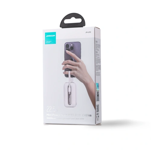 Kup Powerbank Joyroom JR-L012 Colorful Series 10000mAh 22.5W + 2 kabely USB-C + Lightning bílý - JYR602 - {ean13} - Sklep Home Screen