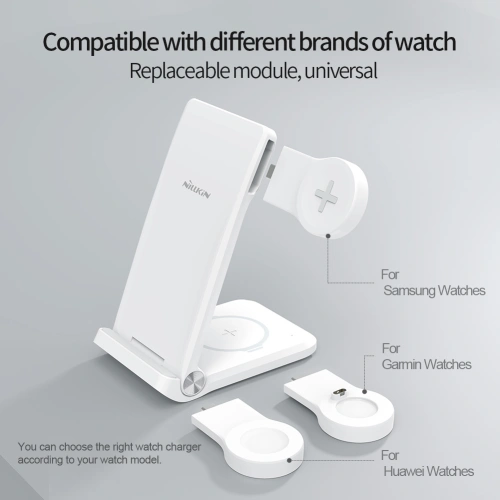 Kup Încărcător wireless 3 în 1 Nillkin PowerTrio 15W Qi + cap de încărcare pentru Samsung Watch - NLK952 - {ean13} - Sklep Home Screen