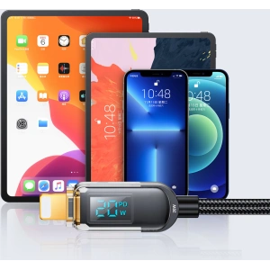 Kabel Joyroom S-CL020A4 USB-C/Lightning 20W LED Display 1,2m czarny