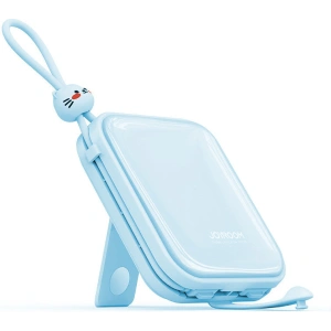 Powerbank Joyroom JR-L008 Cutie Series 10000mAh 22.5W Stand + kable USB-C i Lightning niebieski