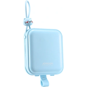 Powerbank Joyroom JR-L008 Cutie Series 10000mAh 22.5W Stand + kable USB-C i Lightning niebieski