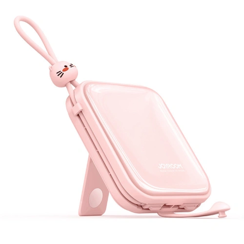 Kup Powerbank Joyroom JR-L008 Cutie Series 10000mAh 22.5W állvány + USB-C és Lightning kábelek rózsaszín - JYR614 - {ean13} - Sklep Home Screen