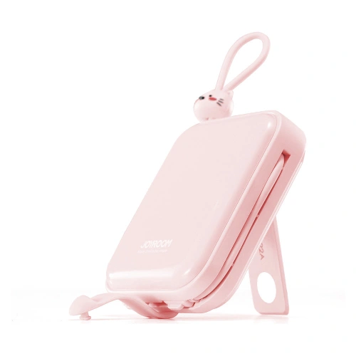 Kup Powerbank Joyroom JR-L008 Cutie Series 10000mAh 22.5W állvány + USB-C és Lightning kábelek rózsaszín - JYR614 - {ean13} - Sklep Home Screen