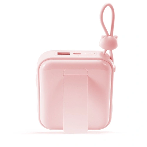 Kup Powerbank Joyroom JR-L008 Cutie Series 10000mAh 22.5W állvány + USB-C és Lightning kábelek rózsaszín - JYR614 - {ean13} - Sklep Home Screen