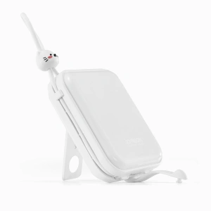 Powerbank Joyroom JR-L008 Cutie Series 10000mAh 22.5W Stand + kable USB-C i Lightning biały