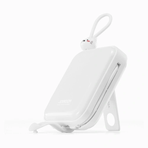 Kup Powerbank Joyroom JR-L008 Cutie Series 10000mAh 22.5W Stand + cabluri USB-C și Lightning alb - JYR615 - {ean13} - Sklep Home Screen