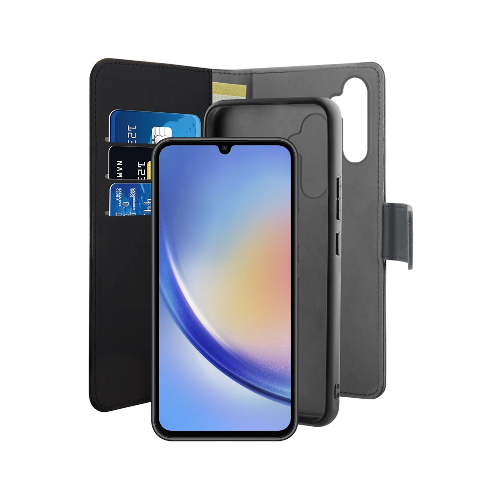 Etui PURO Wallet Detachable 2w1 Samsung Galaxy A34 5G (czarny)