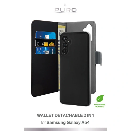 Kup Etui PURO Wallet Detachable 2w1 Samsung Galaxy A54 5G (negru) - PUR652 - {ean13} - Sklep Home Screen