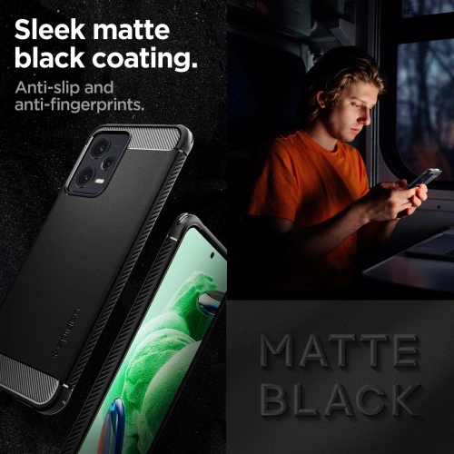 Kup Etui Spigen Rugged Armor Xiaomi Redmi Note 12/POCO X5 5G Matte Black - SPN2805 - {ean13} - Sklep Home Screen