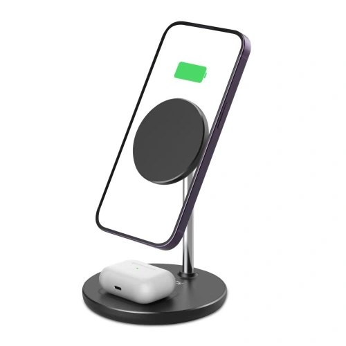 Kup Încărcător wireless Tech-Protect QI15W-A21 2in1 Magnetic MagSafe Wireless Charger Black - THP1863 - {ean13} - Sklep Home Screen
