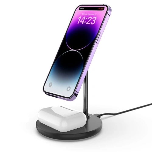 Kup Ładowarka bezprzewodowa Tech-Protect QI15W-A21 2in1 Magnetic MagSafe Wireless Charger Black - THP1863 - {ean13} - Sklep Home Screen