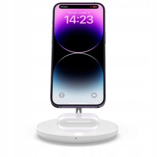 Kup Vezeték nélküli töltő Tech-Protect QI15W-A21 2in1 Magnetic MagSafe vezeték nélküli töltő fehér - THP1864 - {ean13} - Sklep Home Screen