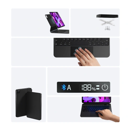 Buy Case Baseus Brilliance Keyboard Apple iPad Air 10.9 (4th and 5th gen)/iPad Pro 11 (1st, 2nd and 3rd gen)/iPad 10.9 2022 (10th gen) grey - BSU3993 - {ean13} - Home Screen Store Europe
