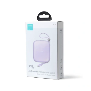 Powerbank Joyroom JR-L002 Jelly Series 10000mAh 22.5W + kabel USB-C fioletowy